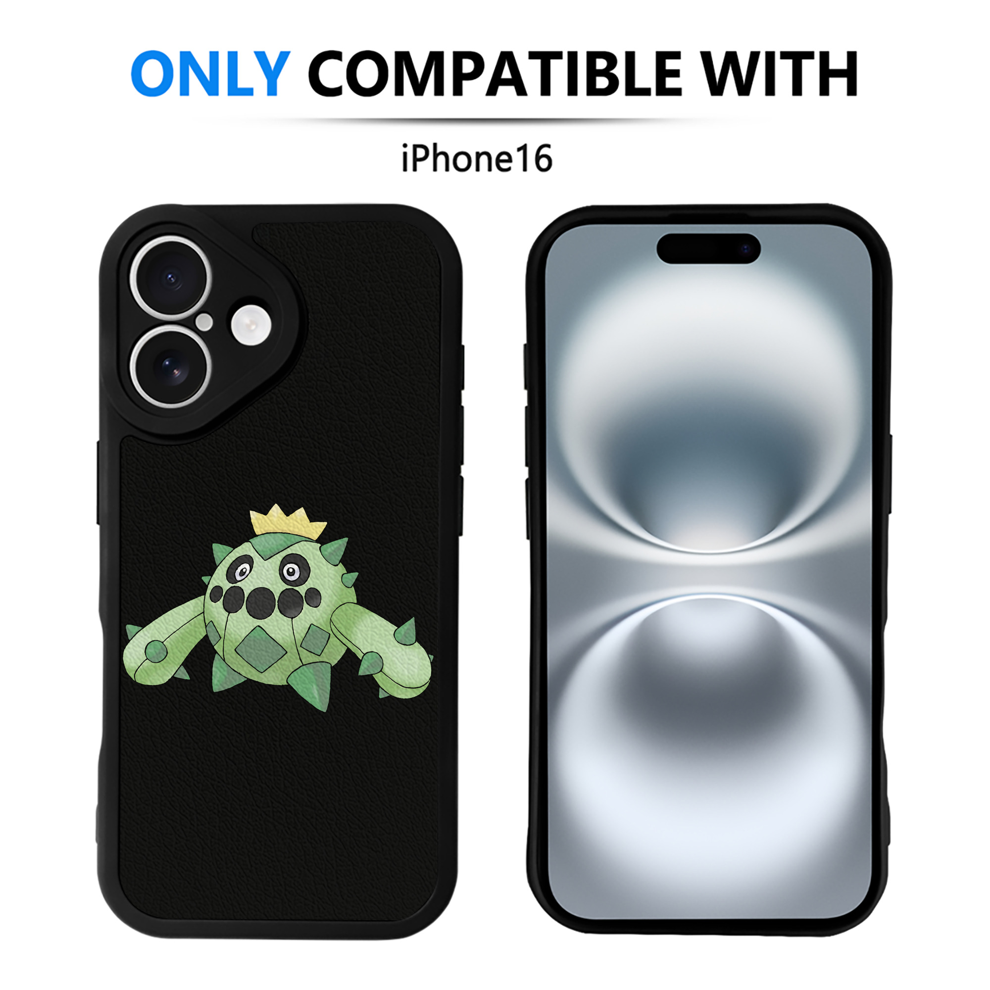 （画像用） ポケットモンスター Pokémon 【iPhone 16シリーズ対応】シリコンスマホケース（レザー調） 材質：シリコン